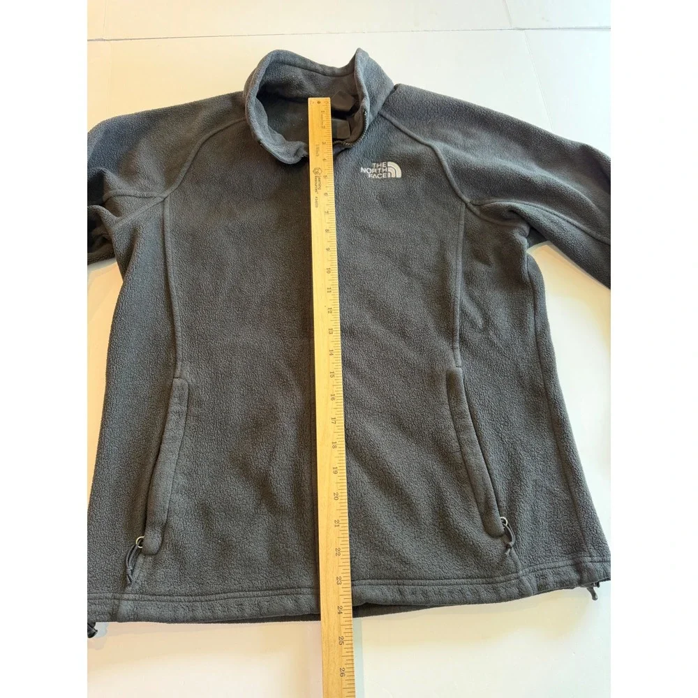 The North Face Mens Gray Full Zip TKA 100 Fleece Jacket Mock Neck Large
